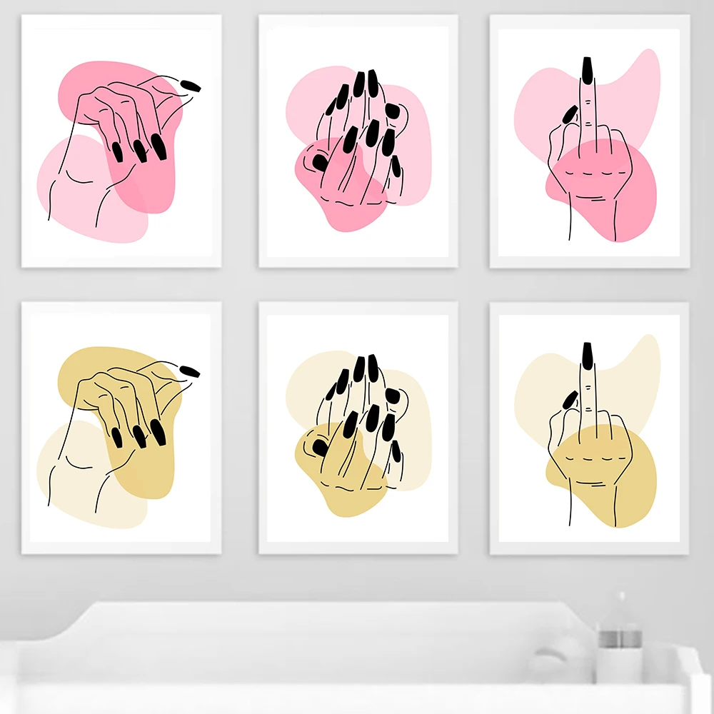 

Nail Salon Posters Prints Manicure Makeup Gifts Boho Canvas Painting Wall Art Pictures For Nail Salons Beauty Center Home Decor