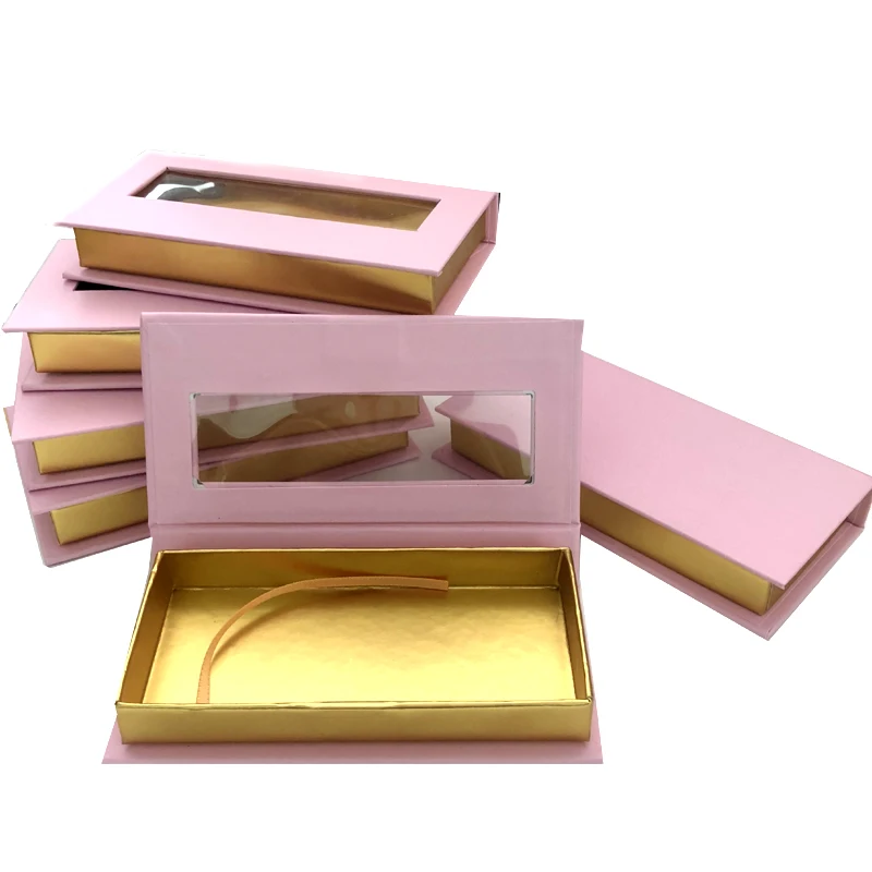Новое поступление прямоугольпосылка упаковка розовая коробка для ресниц