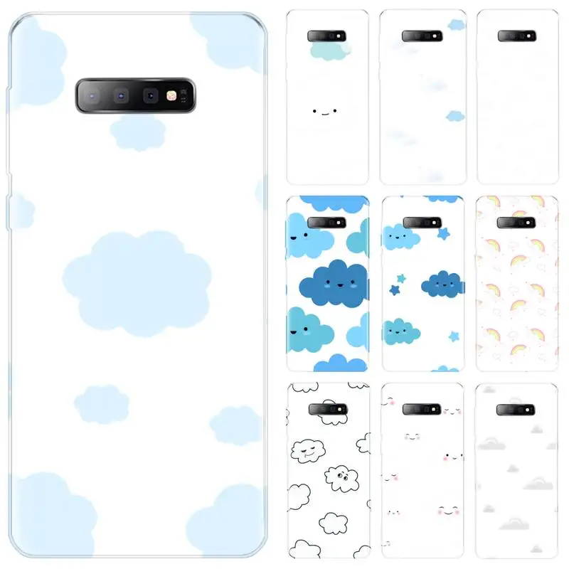 

Cartoon clouds cartoon cute blue Phone Case For Samsung Galaxy S5 S6 S7 S8 S9 S10 S10e S20 edge plus lite Cover Shell Funda