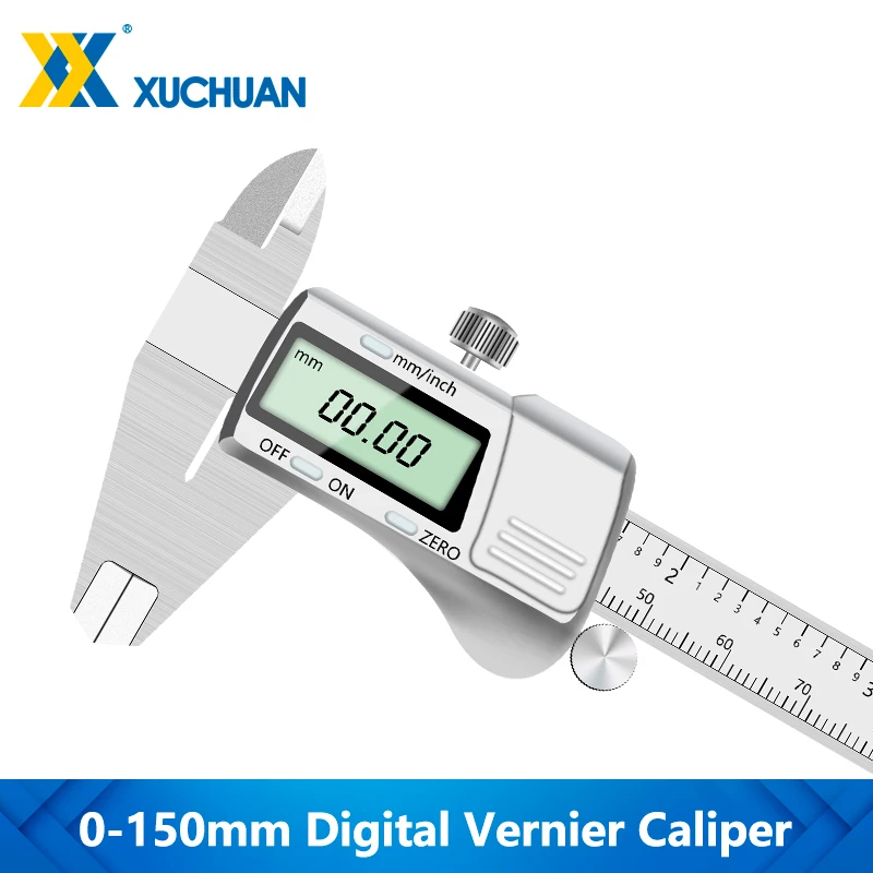 

Caliper 0-150mm Stainless Steel Digital Caliper LCD Electric Vernier Caliper Gauge Measuring Rular Instruments Mircometer