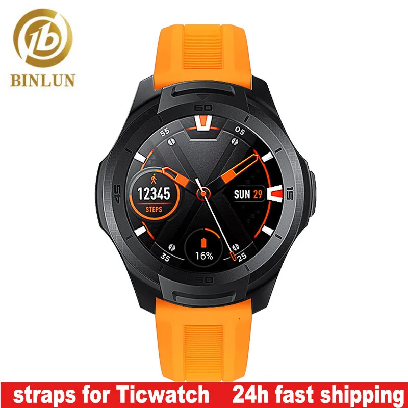 Ремешок Ticwatch C2 42 46 мм нейлоновый ремешок для часов pro S2 E2 силиконовый Garmin Fossil