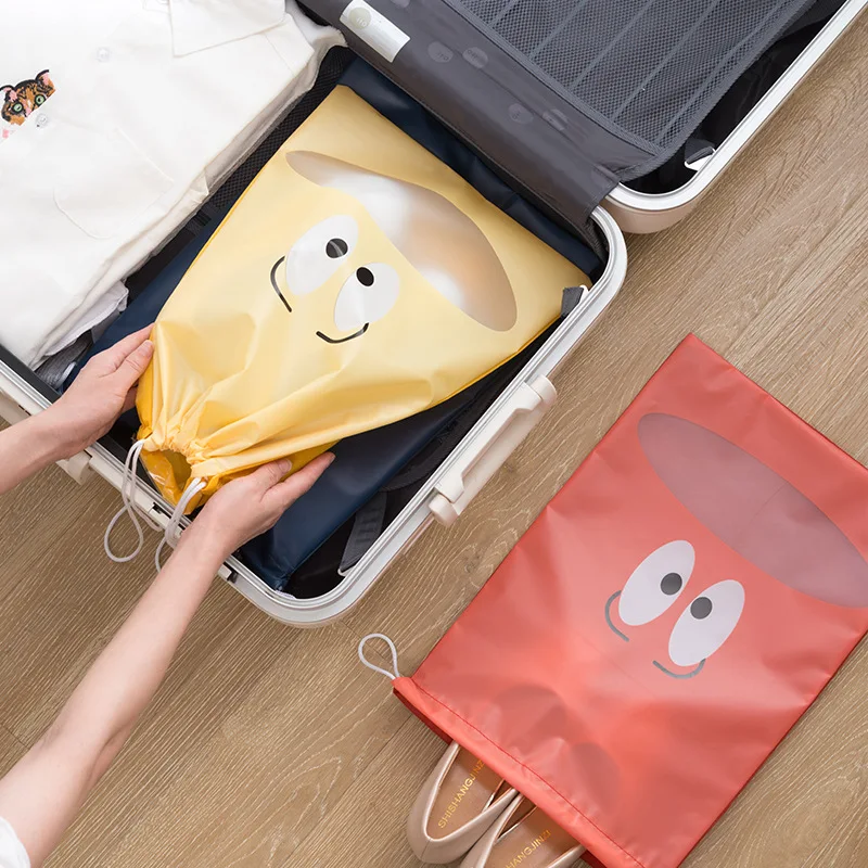 

4pcs Waterproof Shoes Bags for Travel Portable Shoe Storage Bag Organize Non-Woven Tote Drawstring Bag Dolap Organizer 4 Color