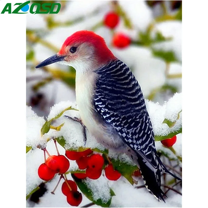 AZQSD Алмазная вышивка полный набор животные картина стразы настенная живопись