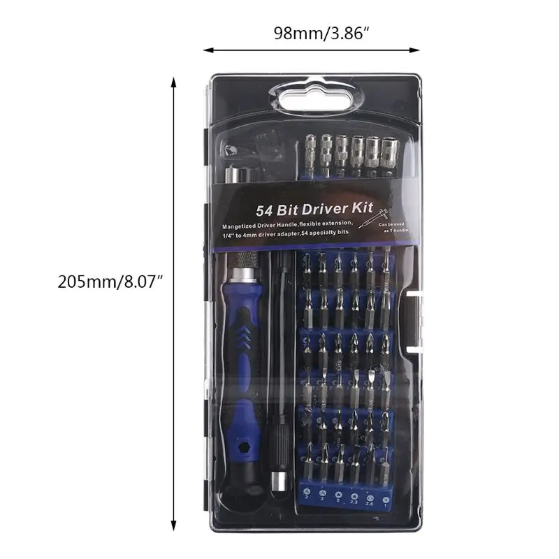 

54 Bit Driver Kit Precision Screwdriver Set Hand Repair Tools For Phone PC
