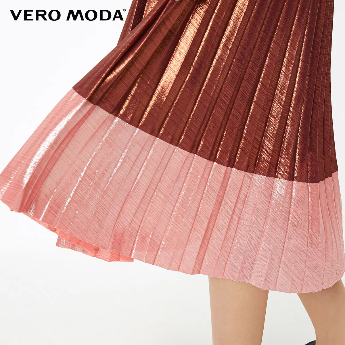 Vero Moda Новые поступления металлическая ткань контрастная плиссированная юбка | 318416507