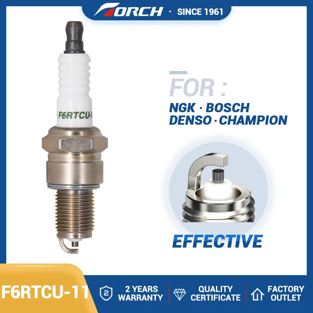 Нормальная свеча зажигания TORCH F6RTCU-11 Замена для свечи WR7DCX 0242235707 TOYOTA 90098-70003 MAZDA FE79-18-110 SUZUKI 09482-00421