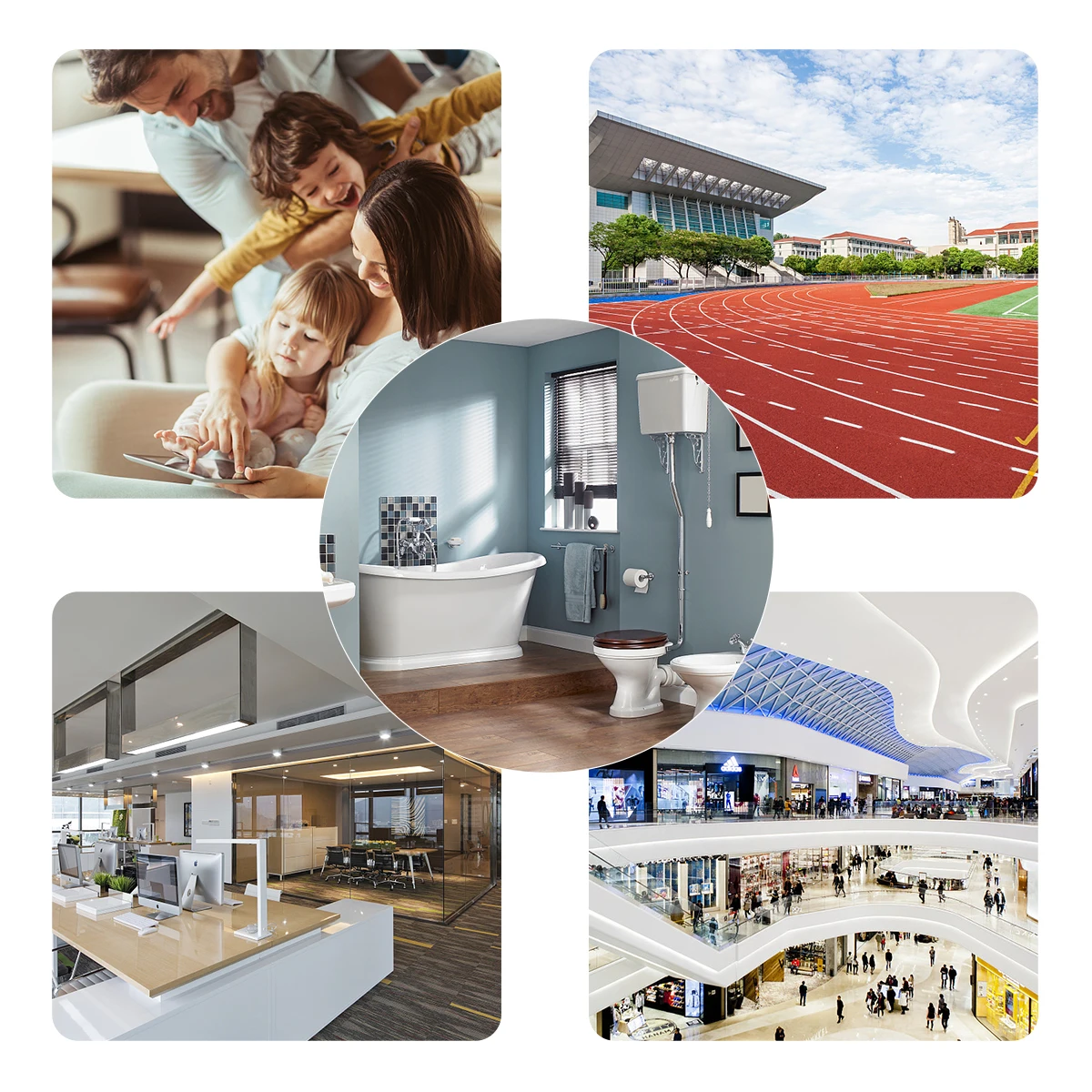 

KKmoon Thickened D-shaped Toilet Lid PP Universal Toilet Cover Slow Down Toilet Seats Cover P2002 One-Click Installation