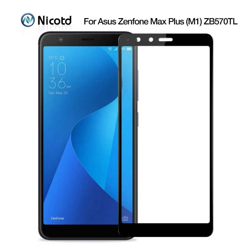 Никотд полное покрытие из закаленного стекла для Asus Zenfone Max Plus (M1) Защитная пленка
