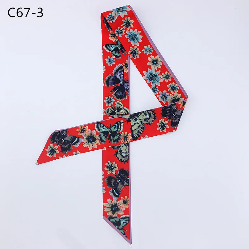 Женский шарф из натурального шелка с ладана бабочкой цветами и растениями | Дом