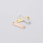 Fnixtar 20 шт. 22*5 мм двойные отверстия полоса соединителей зеркальные шармы тщательно отполированная Нержавеющая Сталь Подвески для изготовления ожерелье браслет коса