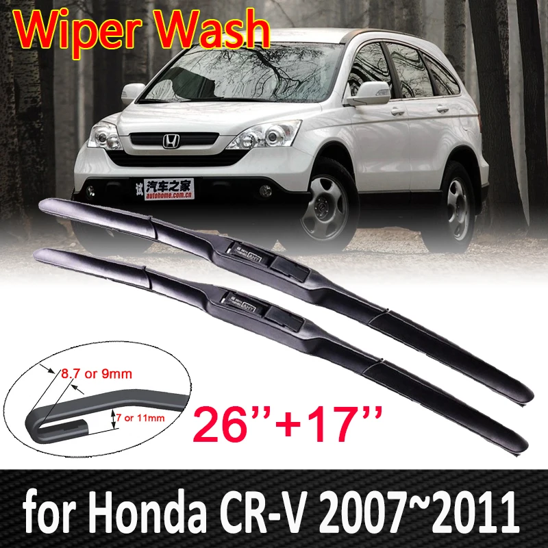 

for Honda CR-V CRV 2007 2008 2009 2010 2011 Car Wiper Blades Front Window Windscreen Windshield Wipers Car Accessories Stickers
