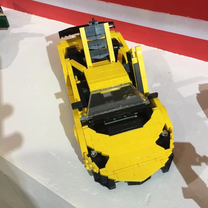 Желтый набор гоночных автомобилей XingBao 03008 креативный MOC Technic серии Обучающие