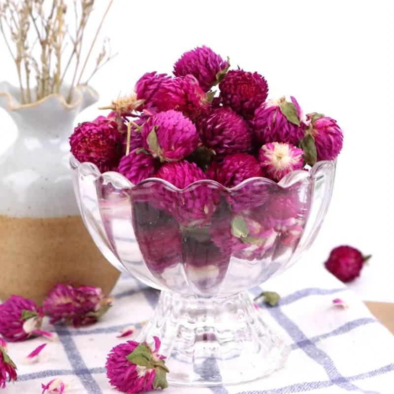 Пурпурные бутоны Gomphrena globosa натуральные сухие цветы прессованные сделай сам