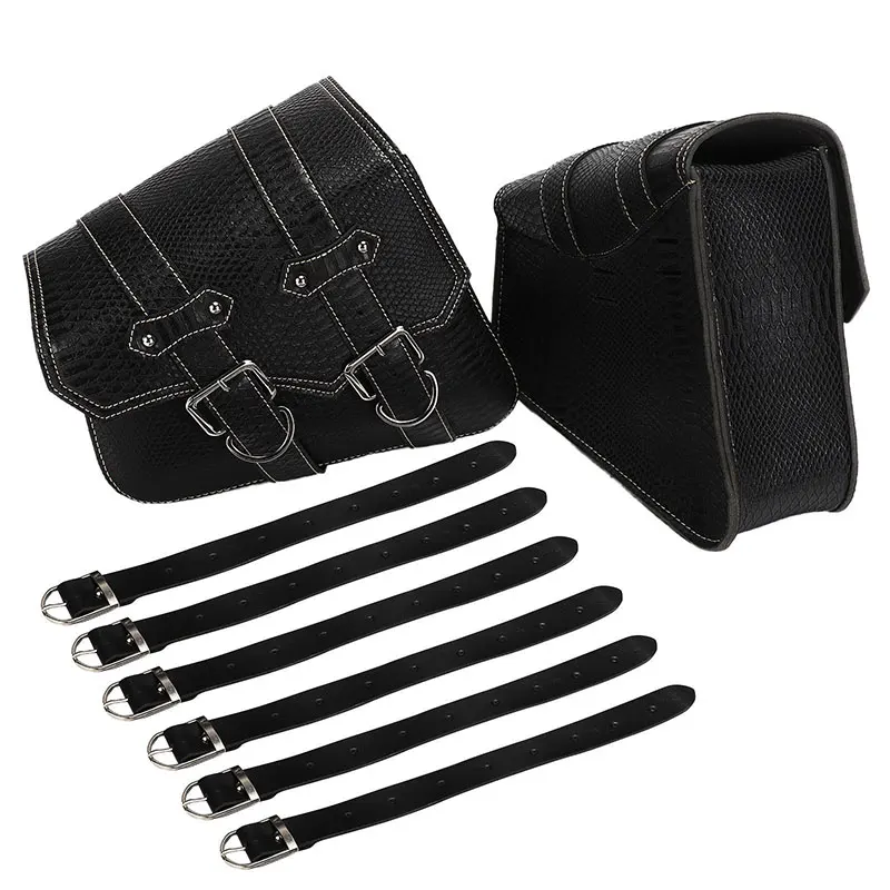 DERI 1 пара мотоциклетные ботинки из PU искусственной кожи с боковой седельная сумка