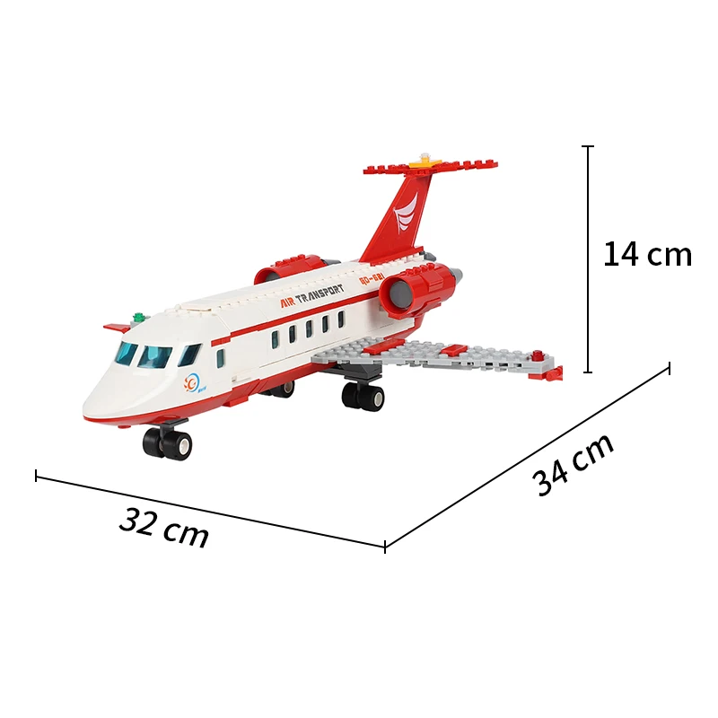 Городской пассажирский самолет игрушка строительные блоки наборы модель