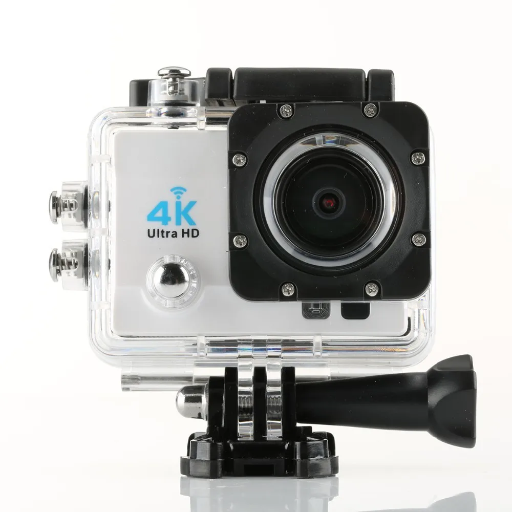 Белый Экшн-камера Ultra HD 4 K/30fps WiFi 2," 170D подводный водонепроницаемый шлем видео запись камера s Спортивная камера - Цвет: Белый