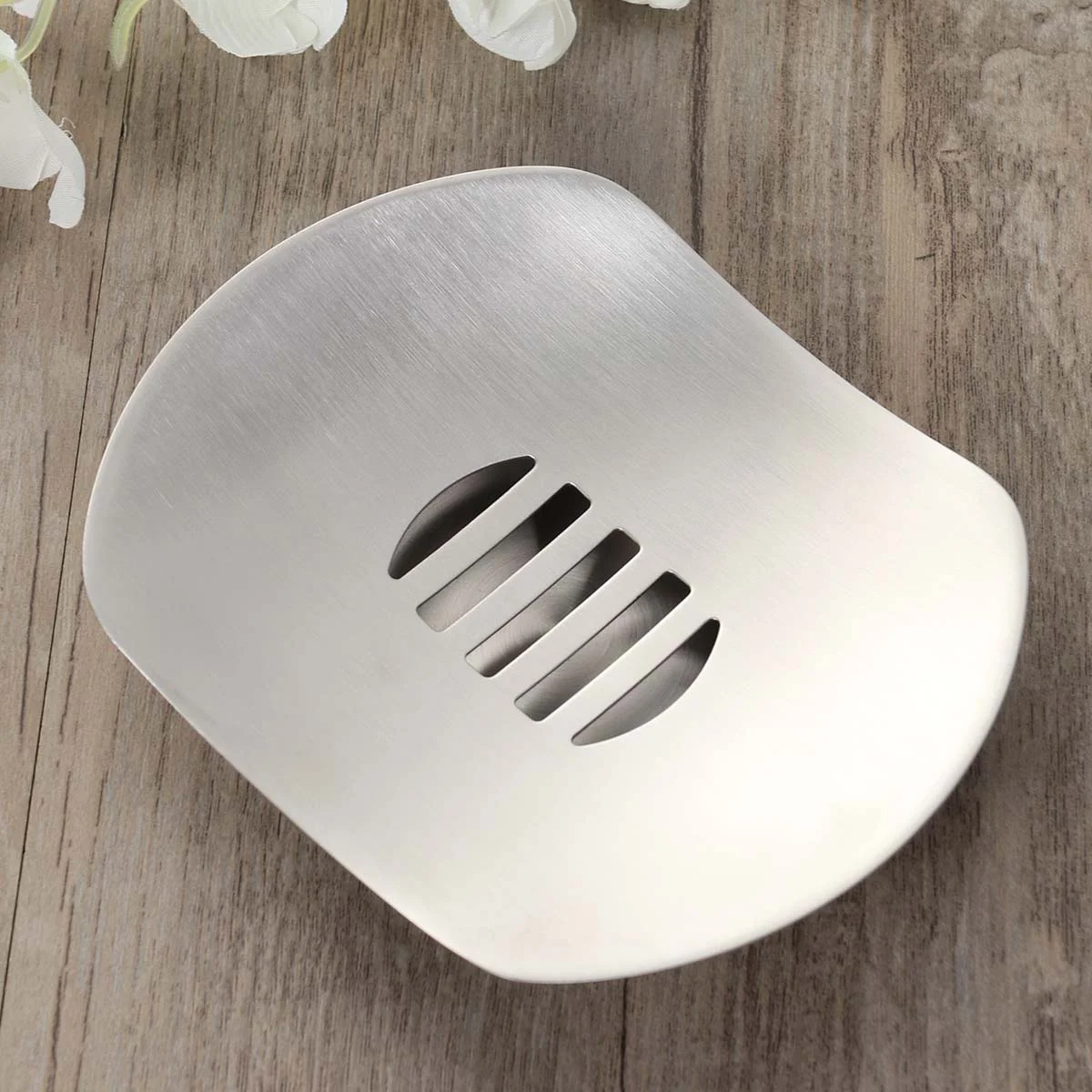 

Flying Saucer Soap Dish Stainless Steel Soap Holder for Bathroom and Shower Double Layer Draining Soap Box(Frosted)