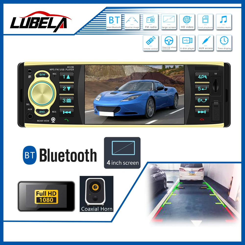 Автомагнитола 1 din 4019B FM радио автомобильное аудио стерео Bluetooth Авторадио с