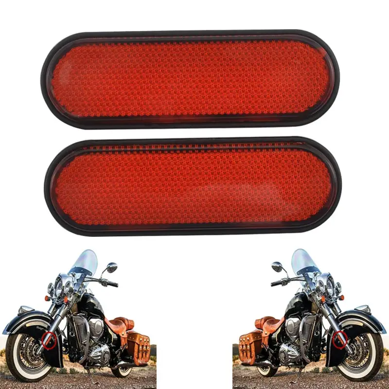 

Universal Red Front Fork Leg Reflectors Sticker fit for Harley Honda Yamaha Suzuki Triumph Motorcycle