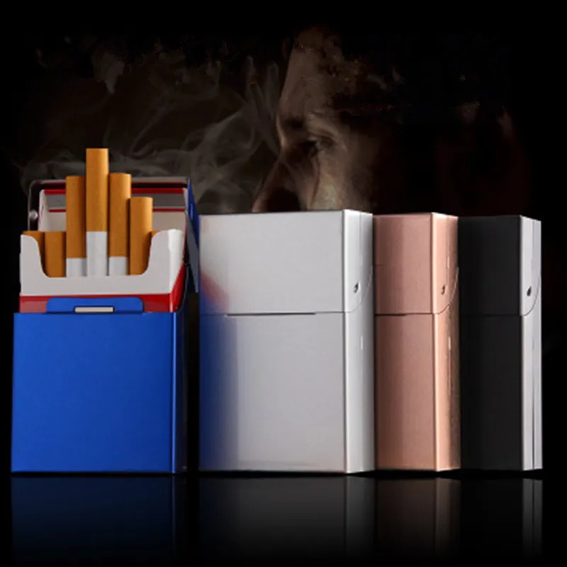 1 шт. алюминиевый чехол для сигарет сигарета держатель табака карманная коробка