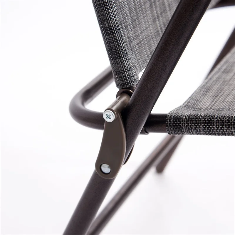 

Set of 2 Patio Folding Sling Back Steel polyester cloth Camping Deck Chairs Minimalist Modern High Quality Casual Chairs