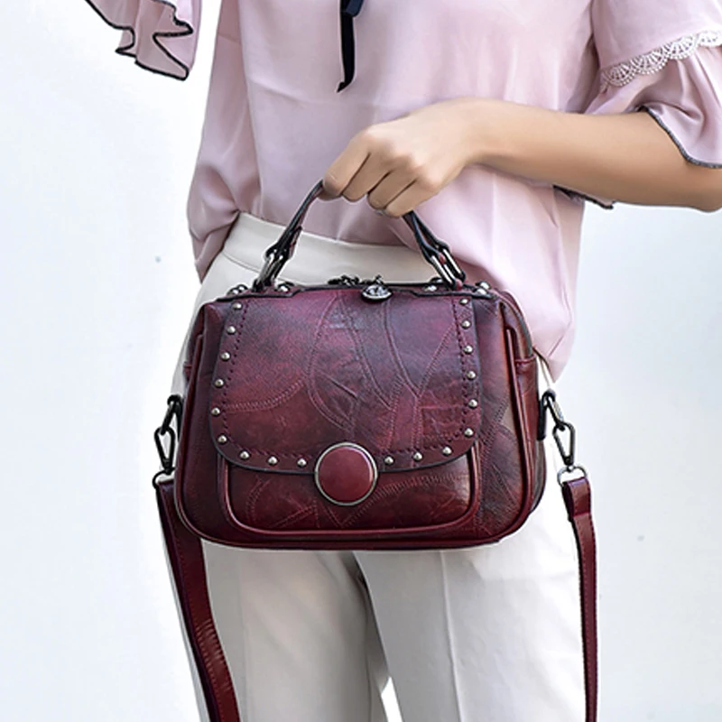 Сумка-тоут женская в старом стиле ретро из искусственной кожи портативная