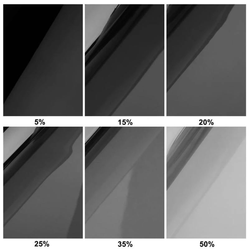

50cm X 3m Car UV Protector Foils Sticker Films 5/15/25/35/50 Percent VLT Window Tint Film Daytime Privacy Sun Shade Film