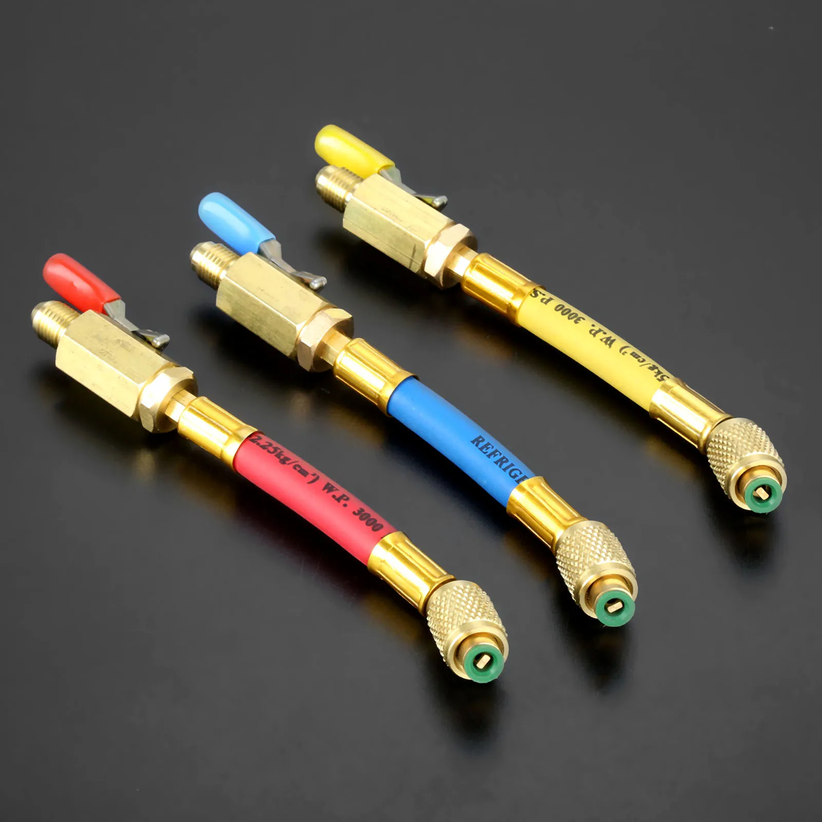 3 шт. 7 &quot1/4&quot SAE R134A R410a латунный AC хладагент HVAC зарядные шланги с шаровыми