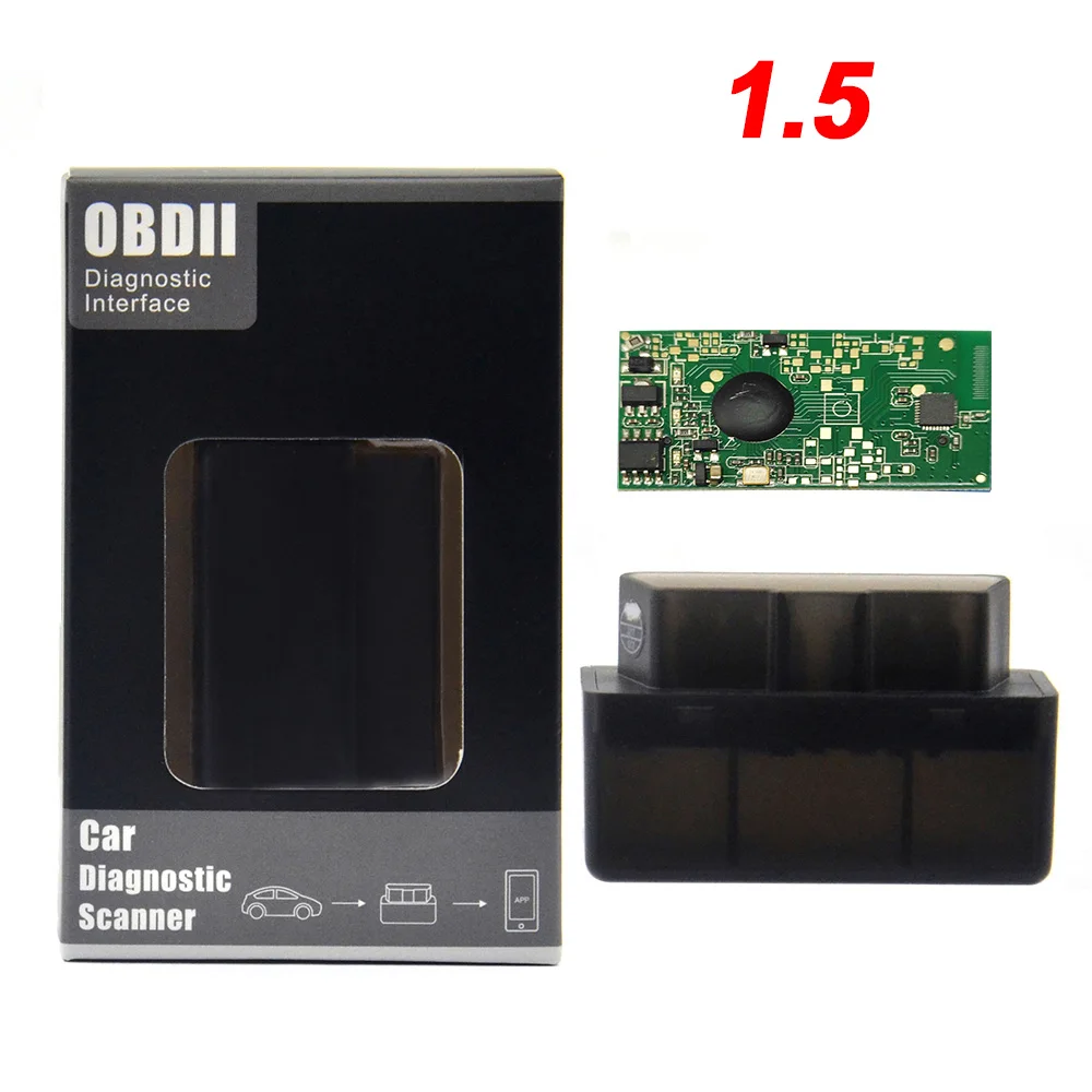 V1.5 without 25k80 Действительно V1.5 Супер Мини ELM327 Bluetooth ELM 327 PIC18F25K80 версия 1,5 OBD2/OBDII для Android Крутящий момент Автомобильный сканер кода - Цвет: V1.5 without 25k80