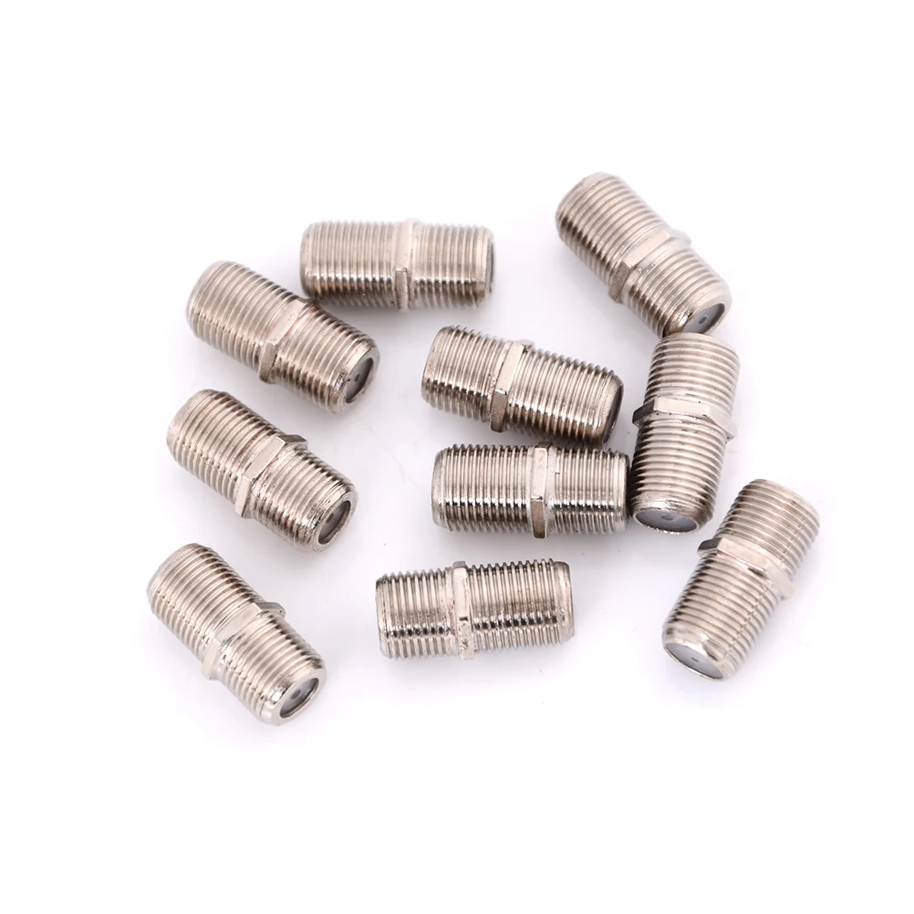 

10pcs/Pack F Type Coupler Adapter Connector Female F/F Jack RG6 Coax Coaxial Cable Used In Video High Quality