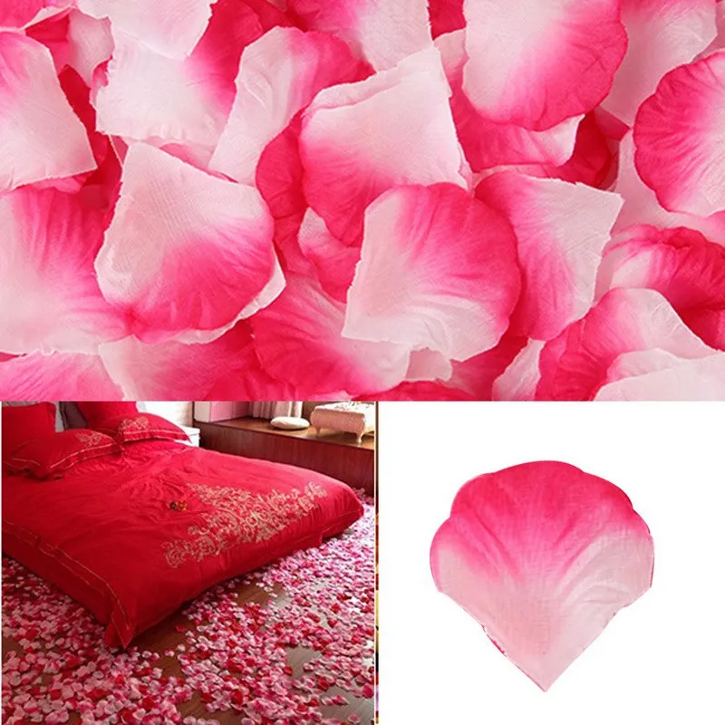 5 упаковок 2x2 дюймов искусственные лепестки роз для свадьбы декор комнаты