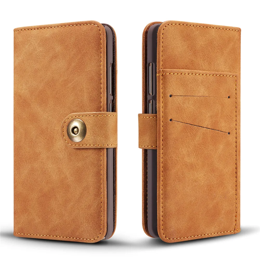 Retro Card Wallet Flip Removable Back Leather Case for Huawei Mate 9 P20 Pro Plus Lite NOVA 3E Magnetic Cover |