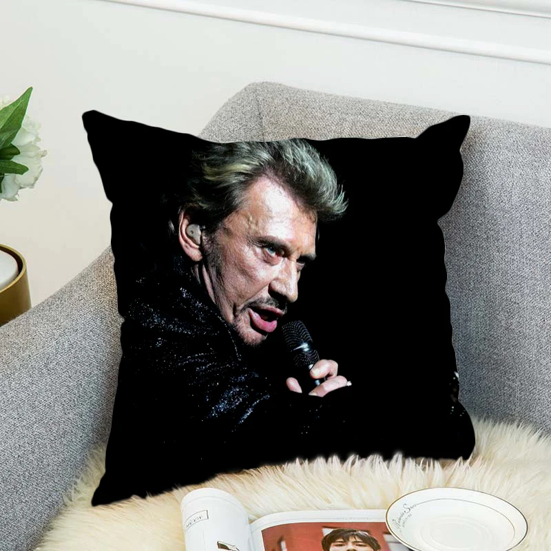 johnny hallyday Pillow Case Polyester Decorative Pillowcases Throw Cover style-2 | Дом и сад