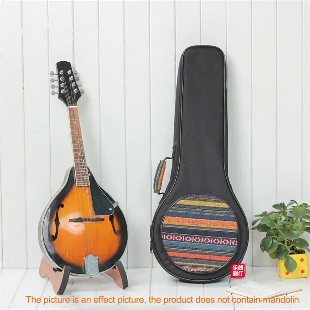 Высококачественный этнический стиль A Форма Сумка для мандолины для mandolin утолщаются плечо Gig Сумка Чехол Frabic черный