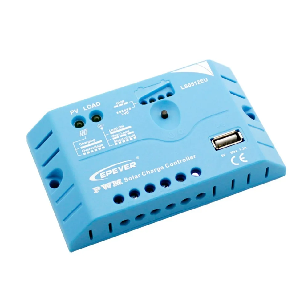 EPsolar PWM контроллер LS0512EU 5A 12V EPEVER Landstar Солнечный заряда встроенный 5V 1.2A USB выход