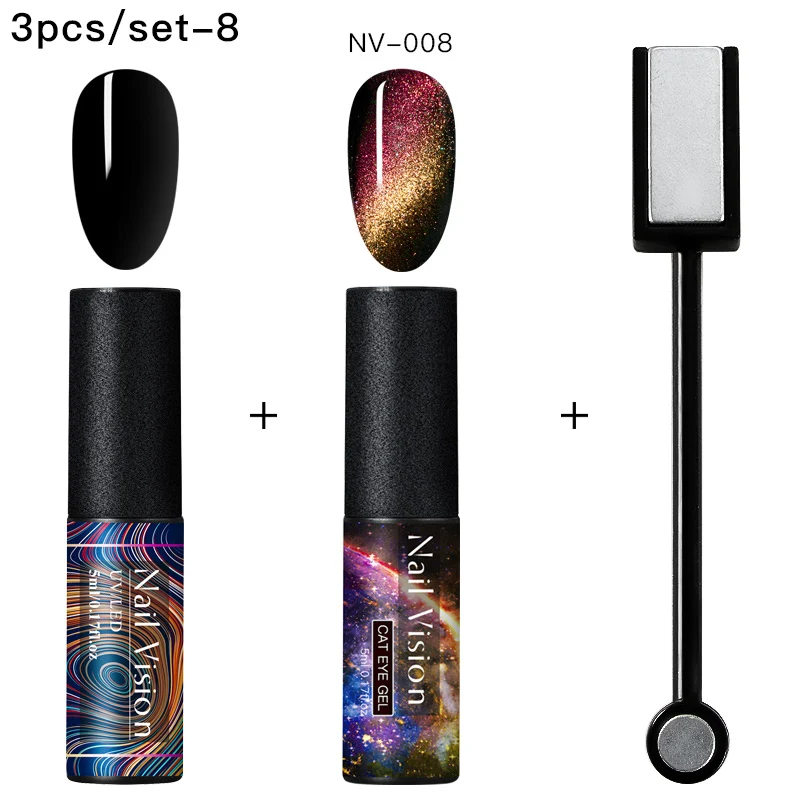 Nail Vision 5 мл Гель-лак для ногтей с эффектом «кошачий глаз» лак Хамелеон для использования с магнитом УФ Гель-лак для ногтей Фиолетовый Синий замочить от УФ светодиодный Гель-лак для ногтей - Цвет: EEZH07370
