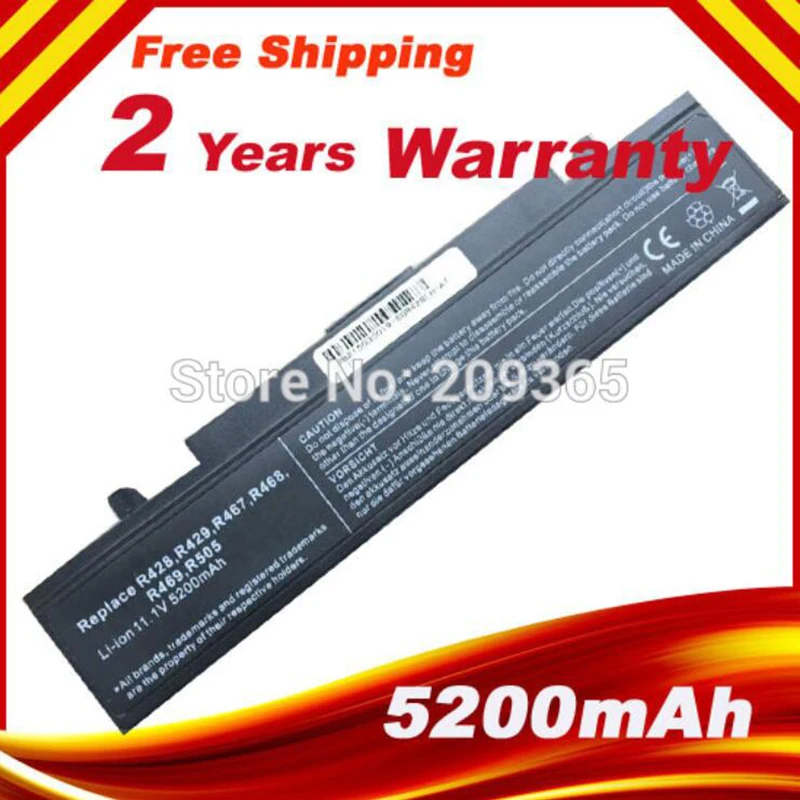 

battery For SamSung AA-PB9NC6B AA-PB9NS6B AA-PB9NC6W AA-PL9NC6W R428 R429 R468 NP300 NP350 RV410 RV509 R530 R580 R528 free shipp