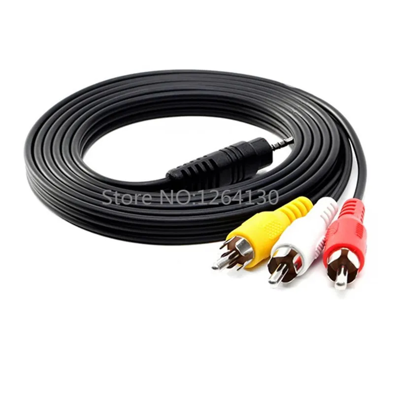 

AV Cable Mini AV Jack 3.5mm Male to 3 RCA Male Cable For Net Media Player to Old TV