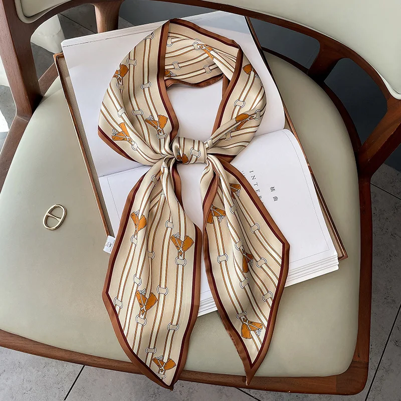 

New fashion literary of small fresh and narrow long Horse head scarf decorative scarf headband tie wrist strap bag belt