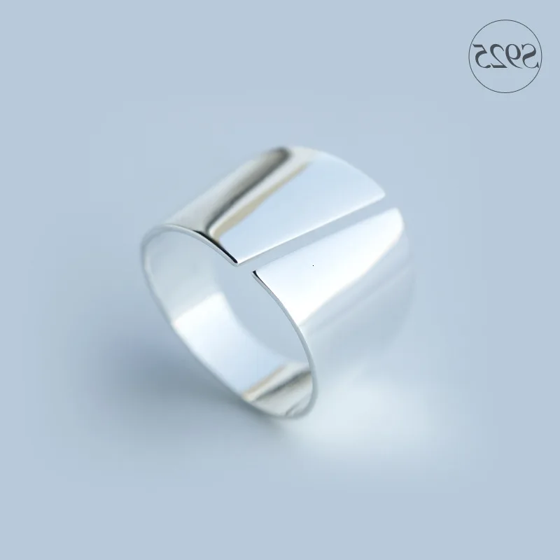 Реальный. Размер 6 5 9 Φ серебряное регулируемое кольцо шириной 15 мм ювелирное