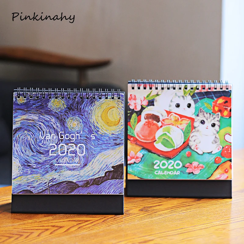 2020 Ван Гог звездное небо кошка креативный стол стоящая бумага