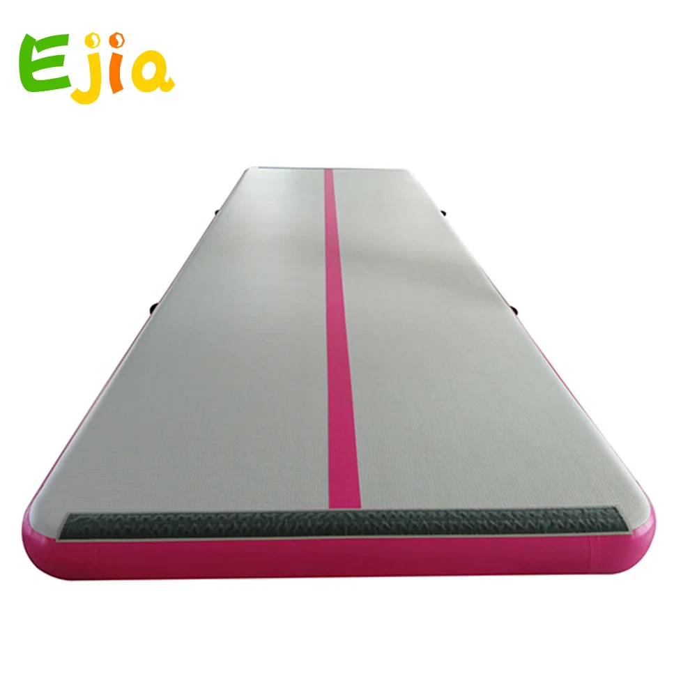 Цена Надувной воздушный матрас для гимнастики, Акробатический матрас, напольный надувной коврик для йоги, фитнеса с электрическим насосом, 6*2 м