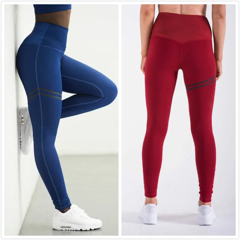

Women's Fitness Leggings Printed High Waist Pants Running Gym Sport Yoga Jogging Pants Trousers