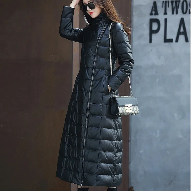 

Genuine Leather Jacket Women Sheepskin Coat Female Long Women's Winter Down Jackets Fashion Parkas 2021 Mujer Chaqueta Pph1775