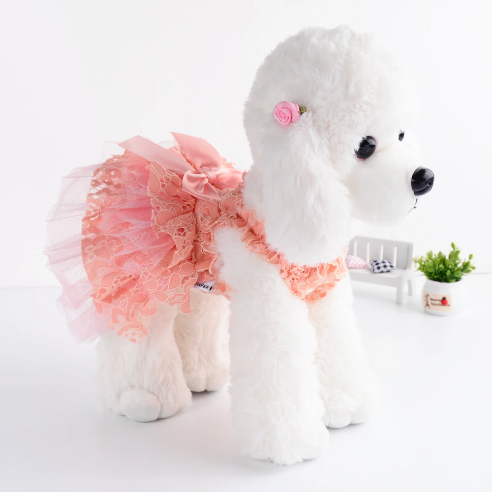 Кружевное платье для домашних животных одежда маленьких собак принцессы с