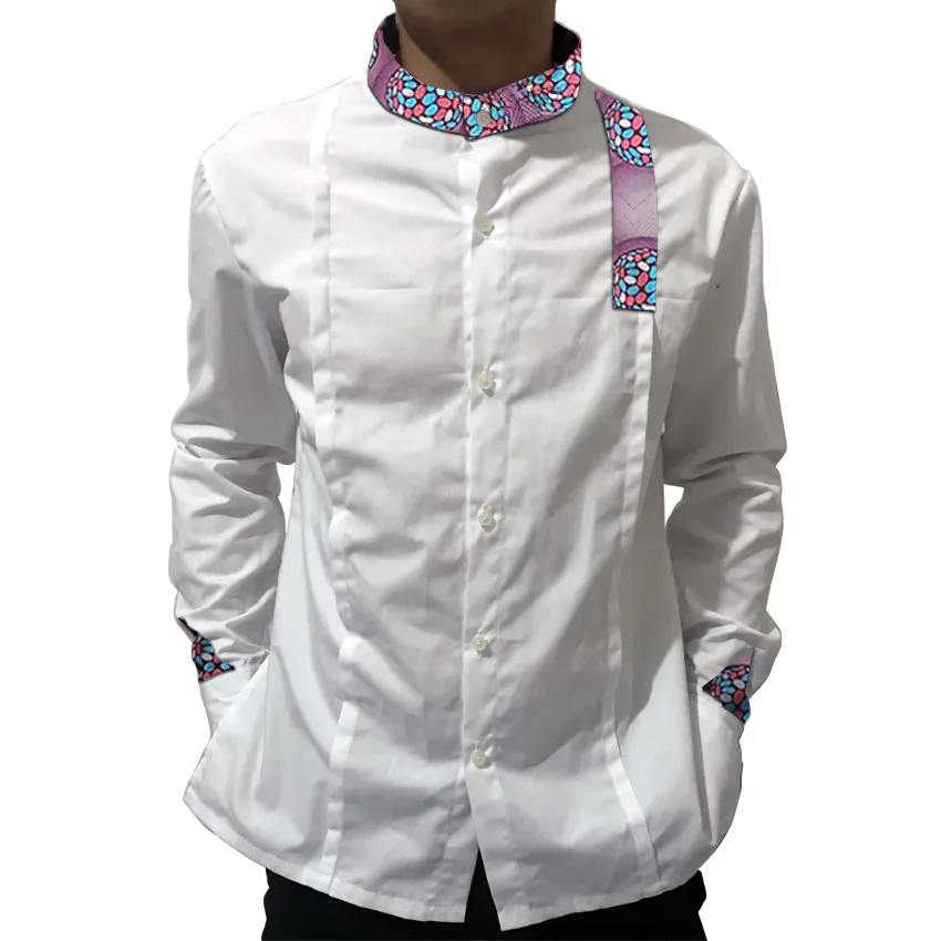 Мужская рубашка с Африканским принтом Дашики мужские зеленые/Восковые рубашки в