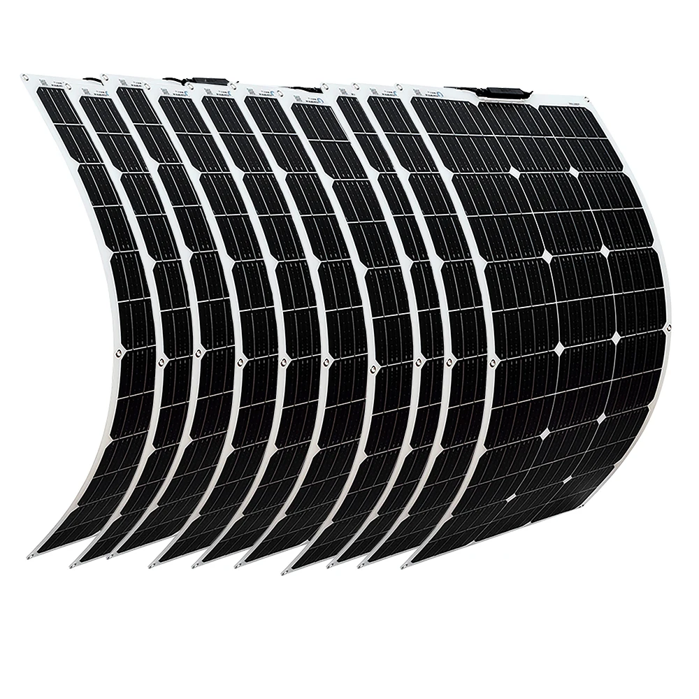 XINPUGUANG-Panel Solar monocristalino, 100 vatios, 200 w, 300w, 600w, 1000w, fuera de la red para casas rodantes, barcos y caravanas