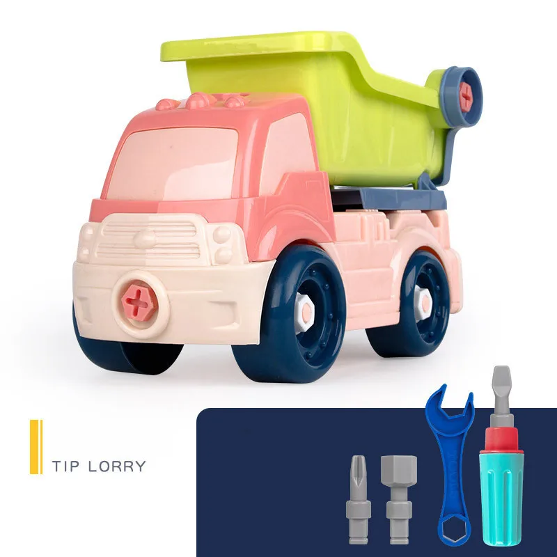 

4 Style DIY Nut Disassembly Engineering Truck Children Screw Boy Creative Tool Education Building Game Toy Car Model for Boys