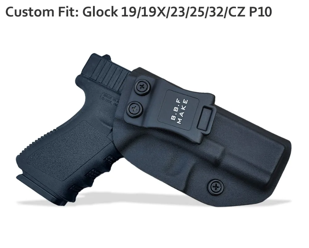 BBF Make IWB Тактический KYDEX пистолет кобура Glock 19 17 25 26 27 28 43 22 23 31 32 Внутри Скрытого Ношения кейс для пистолета аксессуары