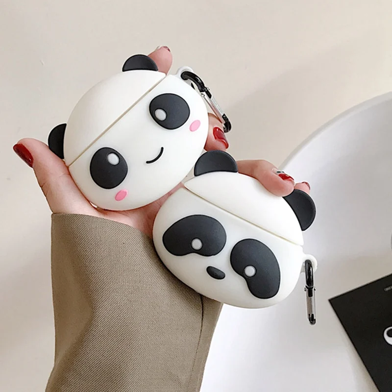 Чехол для наушников Airpods чехол силиконовый Милая мультяшная панда мягкие наушники чехол для Apple Air Pods Earpods чехол